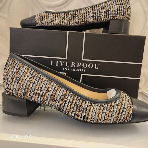 LIVERPOOL LA Lapis Leather Irvine Low Heels. NIB. Size 8.5 - Picture 1 of 10